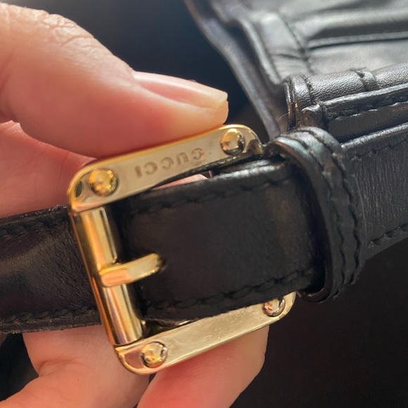 Gucci black leather Britt medium gold hardware - Picture 6 of 8